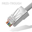 Qoltec Wtyk przelotowy złącze RJ45 | CAT5e | FTP | Pass Through | Pozłacane styki | 10 sztuk