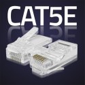 Qoltec Wtyk przelotowy złącze RJ45 | CAT5e | UTP | Pass Through | Pozłacane styki | 10 sztuk