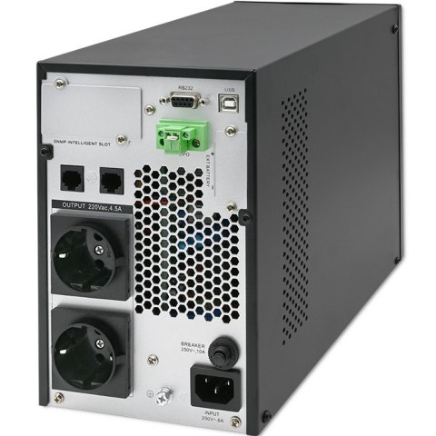 Qoltec Zasilacz awaryjny UPS | 1kVA | 1000W | Power Factor 1.0 | LCD | EPO | USB | On-line