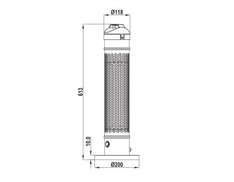 Stalowy ogrzewacz tarasowy Activejet APH-IS800