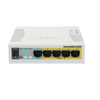 Switch Mikrotik RB260GSP (CSS106-1G-4P-1S) 6p PoE (Passive: 4;) 60W Managed Gigabit