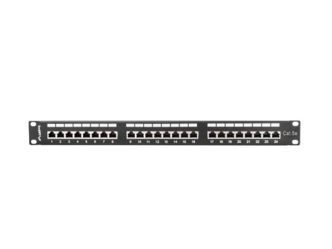 Patch panel Lanberg PPS5-1024-B (1U; kat. 5e; 24xRJ-45)