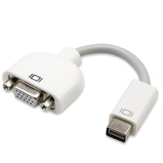 Qoltec Adapter Mini DVI męska | VGA żeńska | 0.15m