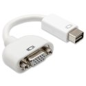 Qoltec Adapter Mini DVI męska | VGA żeńska | 0.15m