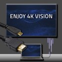 Qoltec Kabel HDMI| Micro HDMI | High speed| 4K | 30Hz | GOLD| 1m