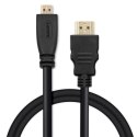 Qoltec Kabel HDMI| Micro HDMI | High speed| 4K | 30Hz | GOLD| 1m