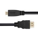 Qoltec Kabel HDMI| Micro HDMI | High speed| 4K | 30Hz | GOLD| 1m