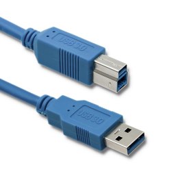 Qoltec Kabel USB 3.0 do drukarki A męski | B męski | 2m