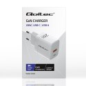 Qoltec Ładowarka sieciowa 20W GaN | 5-20V | 1.5-3A | 1 x USB-C PD | 1 x USB QC 3.0 | Biała