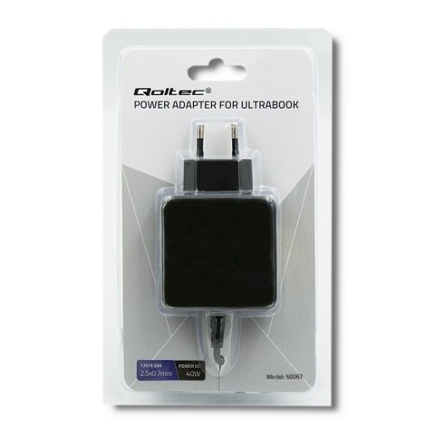 Qoltec Zasilacz do ultrabooka laptopa Samsung 40W | 12V | 3.33A | 2.5*0.7