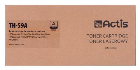 Actis TH-59A Toner (zamiennik HP CF259A; Supreme; 3000 stron; czarny). Z chipem. Zalecamy wyłączenie aktualizacji oprogramowania