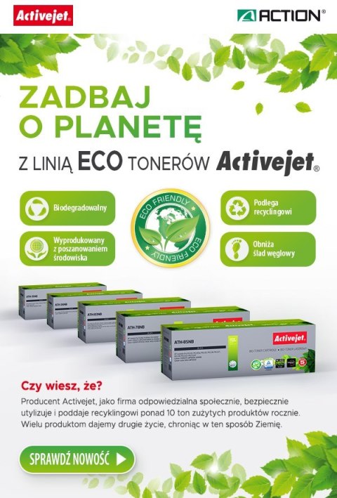 BIO Activejet ATH-78NB Toner (zamiennik HP 78A CE278A, Canon CRG-728; Supreme; 2500 stron; czarny). ECO Toner. Proszek w tonerze