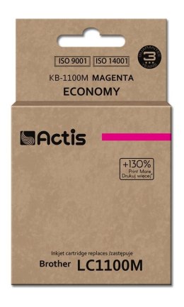 Actis KB-1100M Tusz (zamiennik Brother LC1100M/980M; Standard; 19 ml; czerwony)