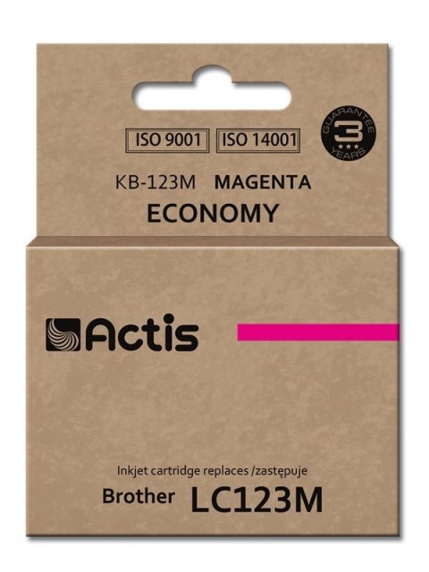 Actis KB-123M Tusz (zamiennik Brother LC123M/LC121M; Standard; 10 ml; czerwony)