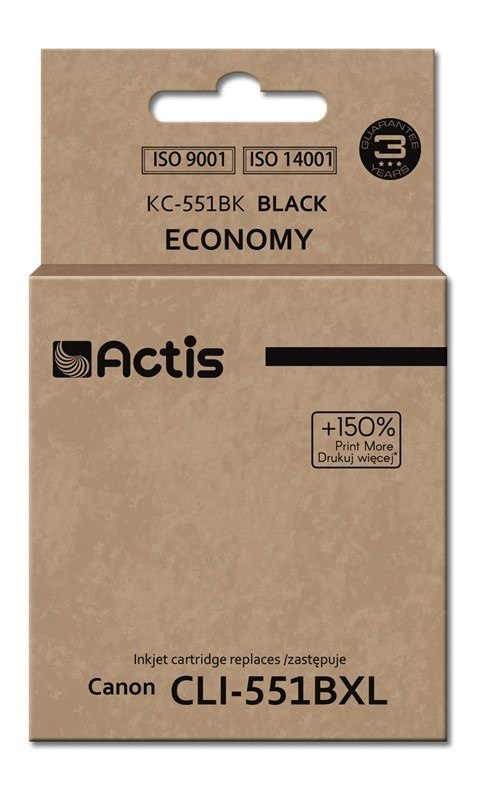 Actis KC-551Bk Tusz (zamiennik Canon CLI-551BK; Standard; 12 ml; czarny)