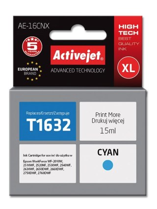 Activejet AE-16CNX Tusz (zamiennik Epson 16XL T1632; Supreme; 15 ml; niebieski)