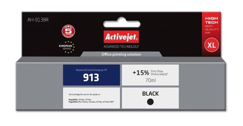 Activejet AH-913BR Tusz (zamiennik HP 913 L0R095AE; Premium; 70 ml; czarny)