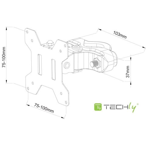 TECHLY UCHWYT NA SŁUP TV LED/LCD 13-30 CALI 10KG O