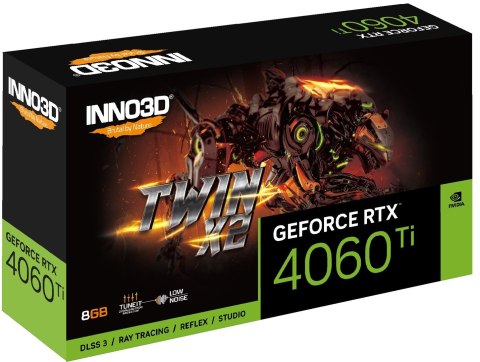 Karta graficzna INNO3D GeForce RTX 4060 Ti TWIN X2 8GB GDDR6 DLSS 3