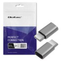 Qoltec Adapter USB 3.1 Typ C męski | Micro USB 2.0 B żeński