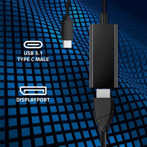 Qoltec Adapter USB-C 3.1 do Displayport | 4K | 23cm