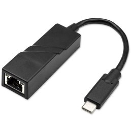 Qoltec Adapter USB typ C męski/ RJ-45 żeński | 20cm