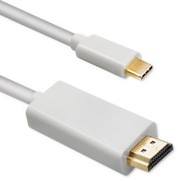 Qoltec Kabel USB 3.1 typ C męski/ HDMI A męski | 4K | Alternate mode | 1m