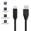 Qoltec Kabel USB 3.1 typ C męski | USB 2.0 A męski | 1.5m