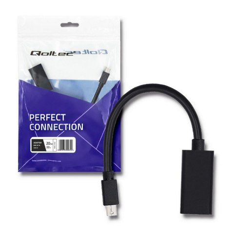 Qoltec Mini DisplayPort v1.1 męski | HDMI A żeński | 4K | 0.2m