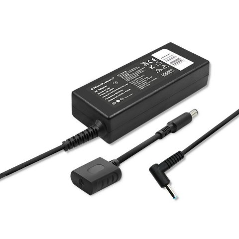 Qoltec Zasilacz do laptopa HP 65W | 19.5V | 3.33A 4.5*3.0+pin | adapter 4.5*3.0+pin/7.4*5.0+pin |+kabel zasilający