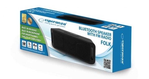 Głośniki bluetooth Esperanza FOLK EP126KK (kolor czarny)