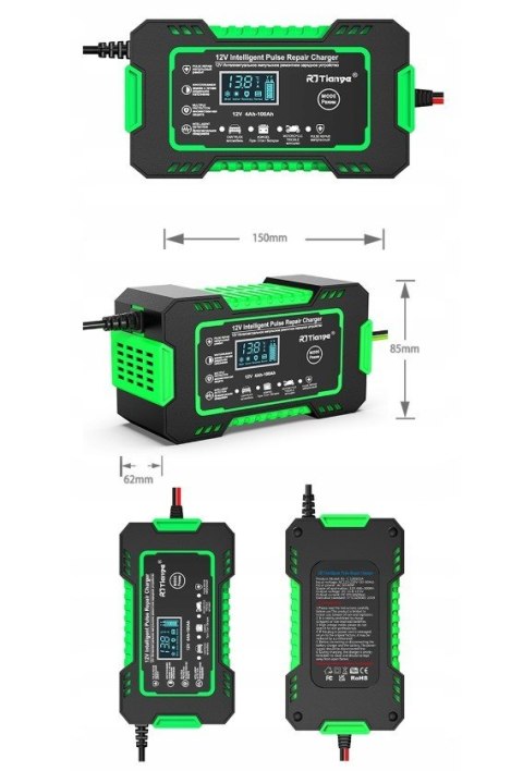 Prostownik akumulatorowy RJ Tianye RJ-C 120501A 12V, 6A